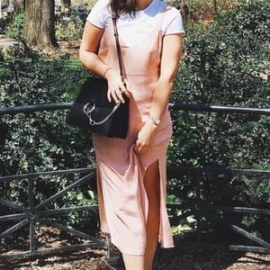Pink slip dress (M) perfect for date night/ day